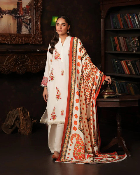 2 Piece Karandi Linen Suit Stitched | 16383-IG-K.LN (Duppatta is not included) - Sha Posh Textile