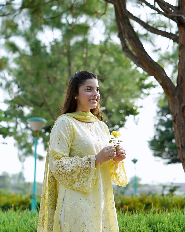 3 Piece Cambric Cotton Suit Stitched | 1116-ST-K.CT - Sha Posh Textile