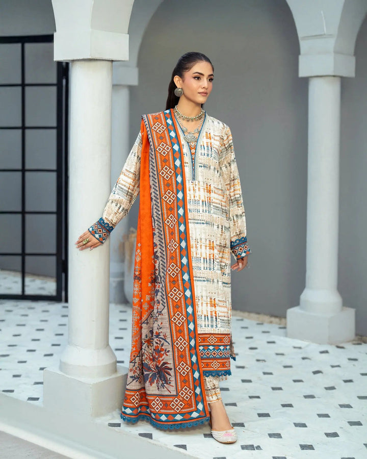 3 Piece Khaddar Suit Stitched | 16376-IG-KD Sha Posh Textile