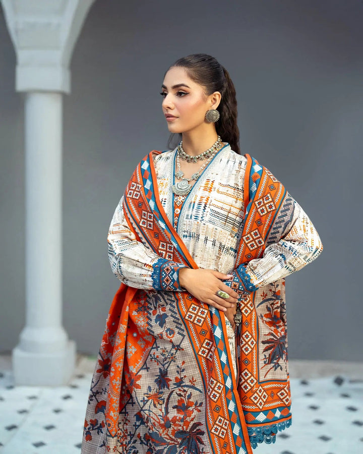 3 Piece Khaddar Suit Stitched | 16376-IG-KD Sha Posh Textile