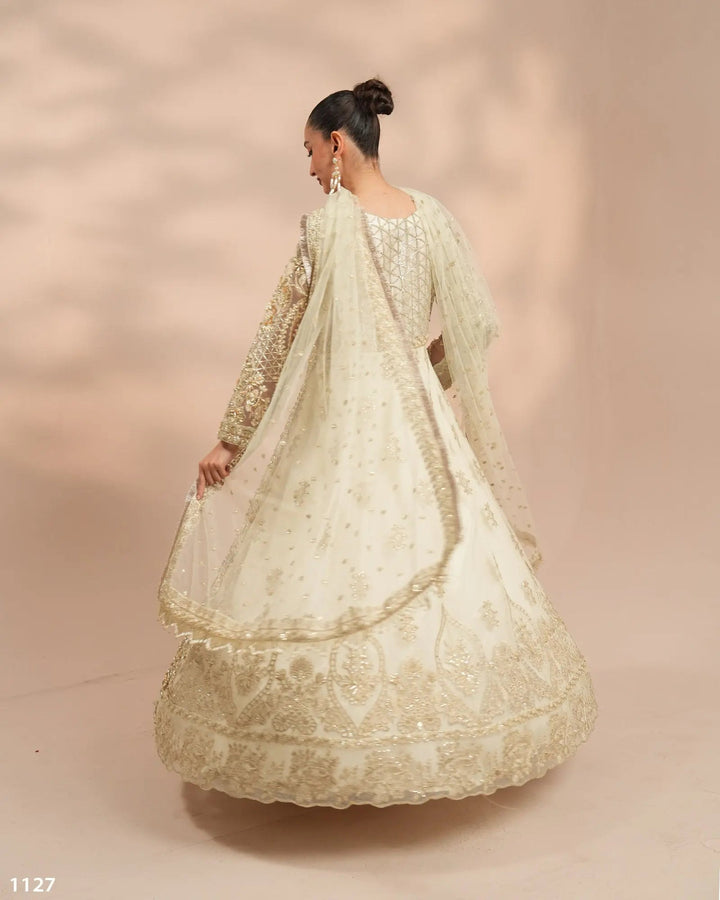 3 Piece Net Maxi Stitched | 1127-ST-NT - Sha Posh Textile