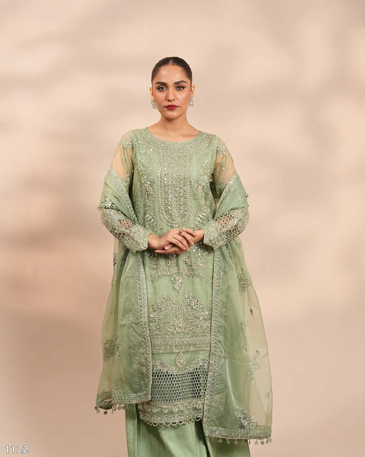 3 Piece Organza Suit | 1122-ST-ORZ - Sha Posh Textile