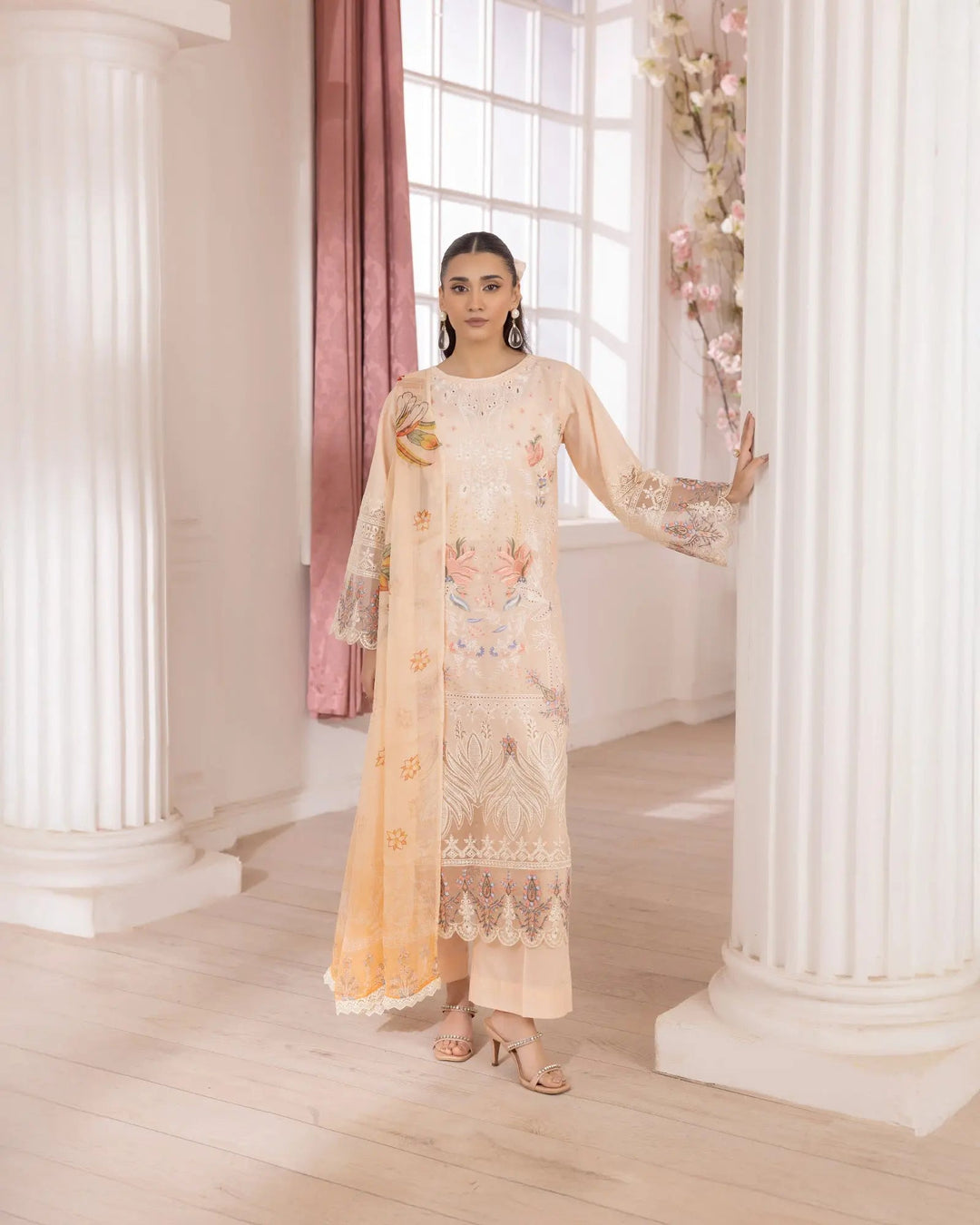 3-Piece Ready-to-Wear Cambric Suit| 1121-ST-K.CT Sha Posh Textile