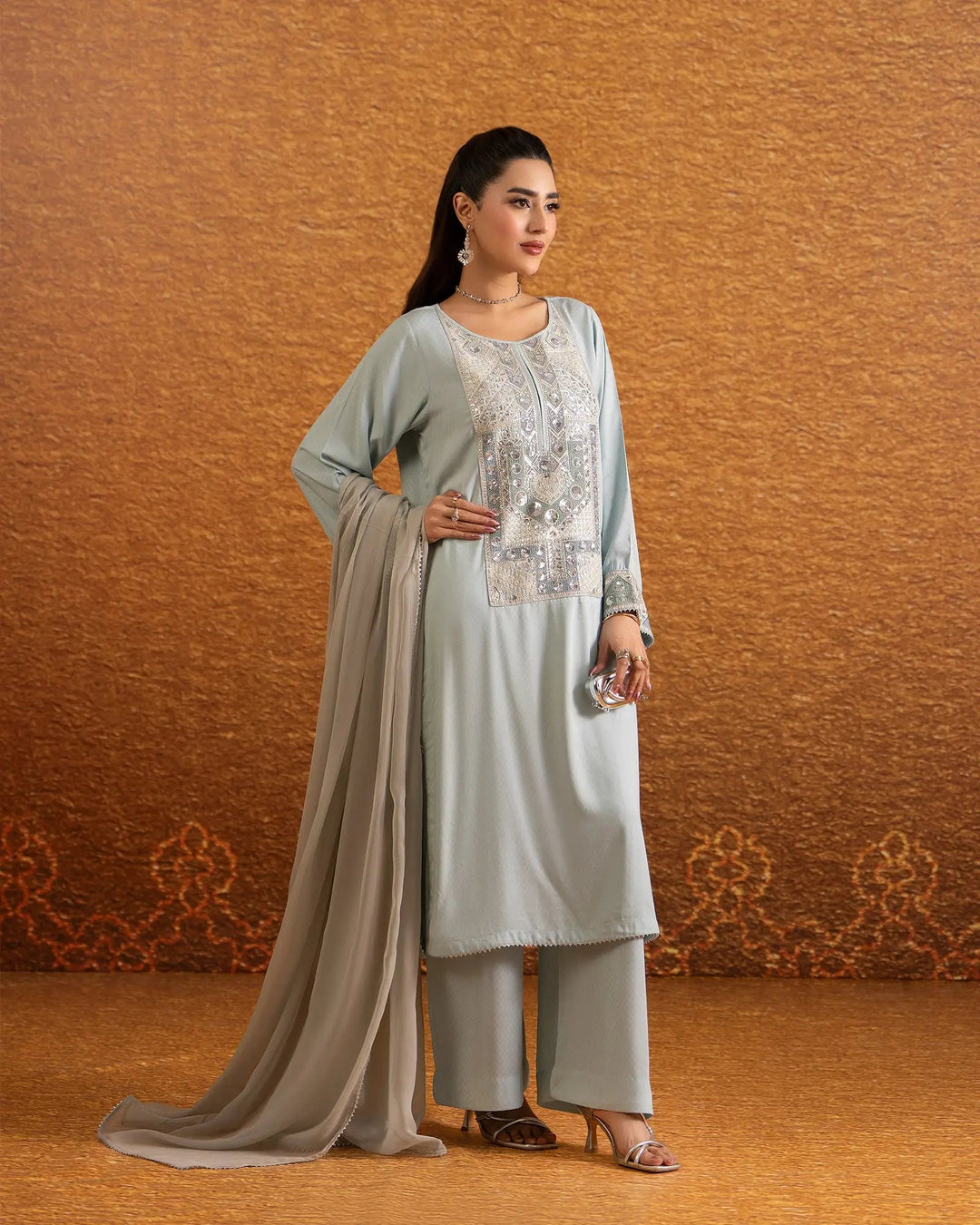 Imported Dabbi Silk 3PC | 1341 Sha Posh Textile