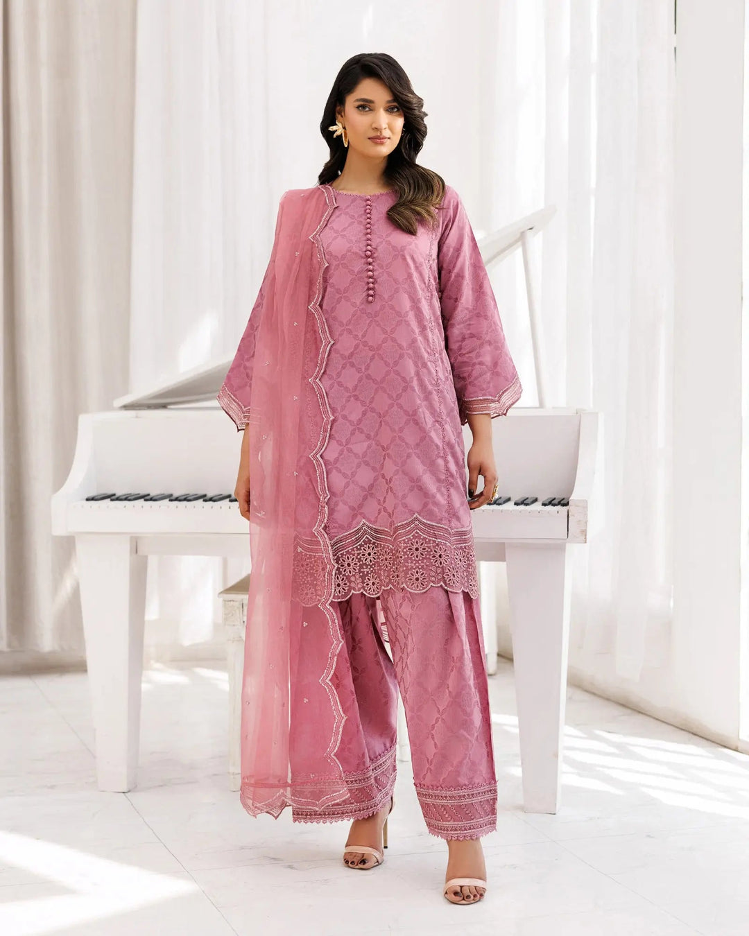 Jacquard Cotton Viscose 3PC | 17494 Sha Posh Textile