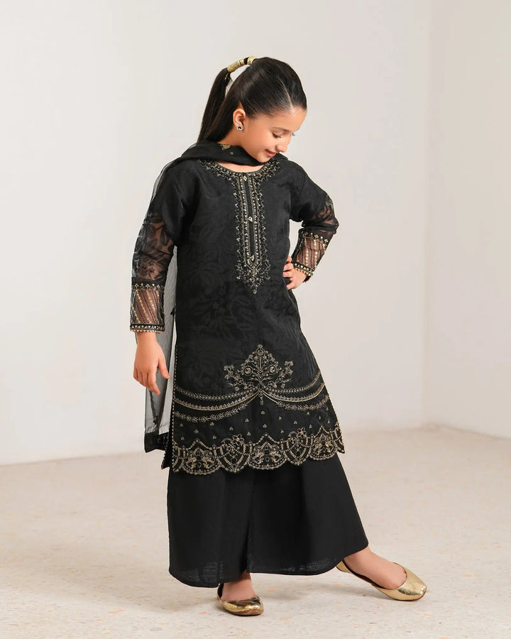 Kids 3-Piece Ready-to-Wear Burnout Tissue Suit | 4076-SJ-B.O.TSU Sha Posh Textile