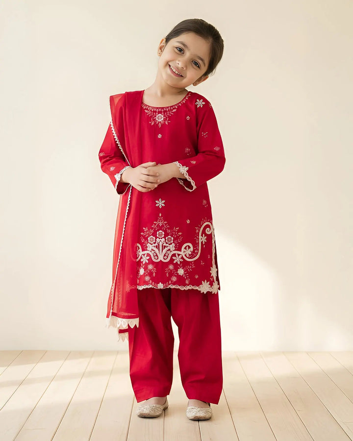 Kids Cambric Cotton 3PC | 4128 Sha Posh Textile