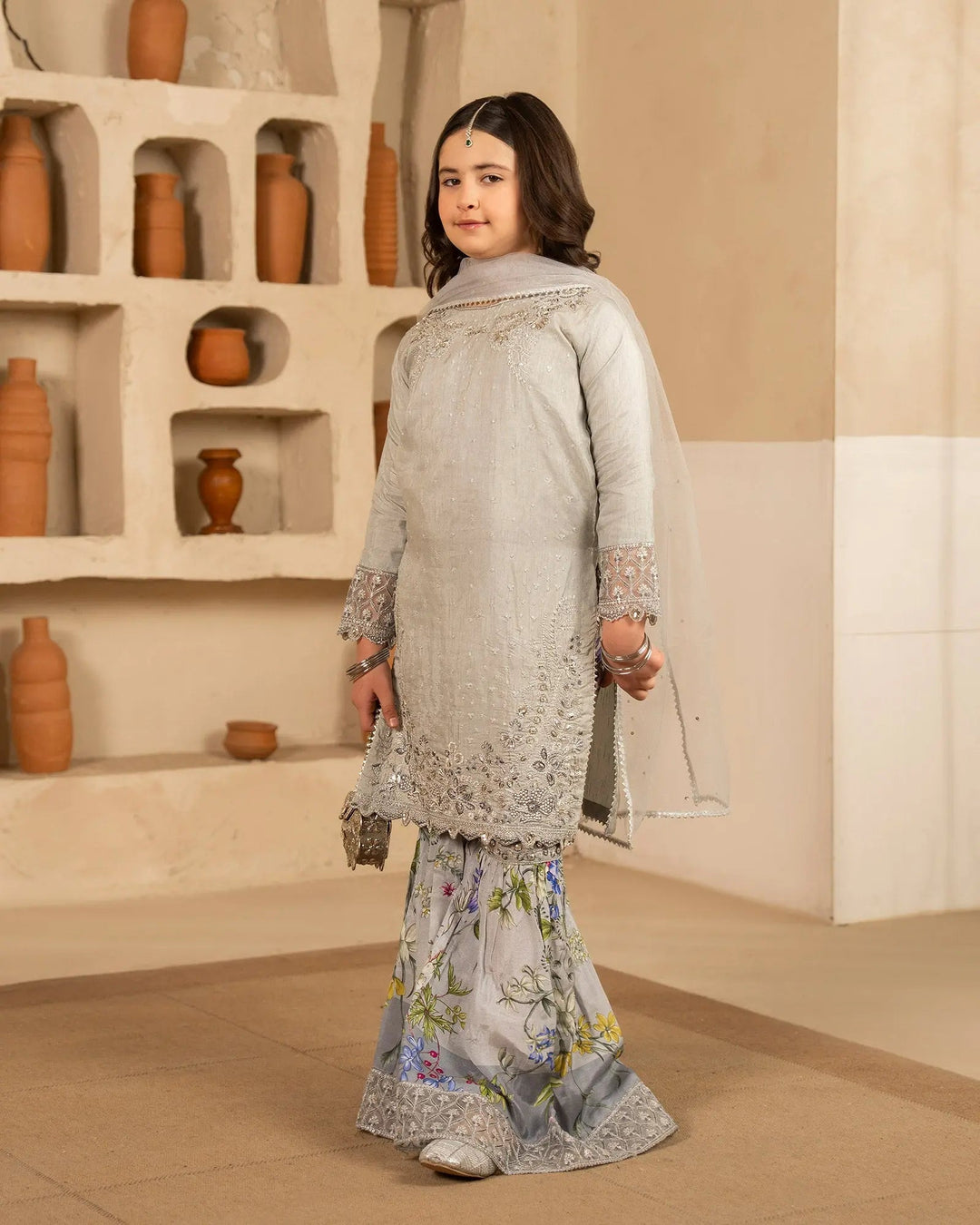 Kids Korean Raw Silk 3PC | 1174 Sha Posh Textile