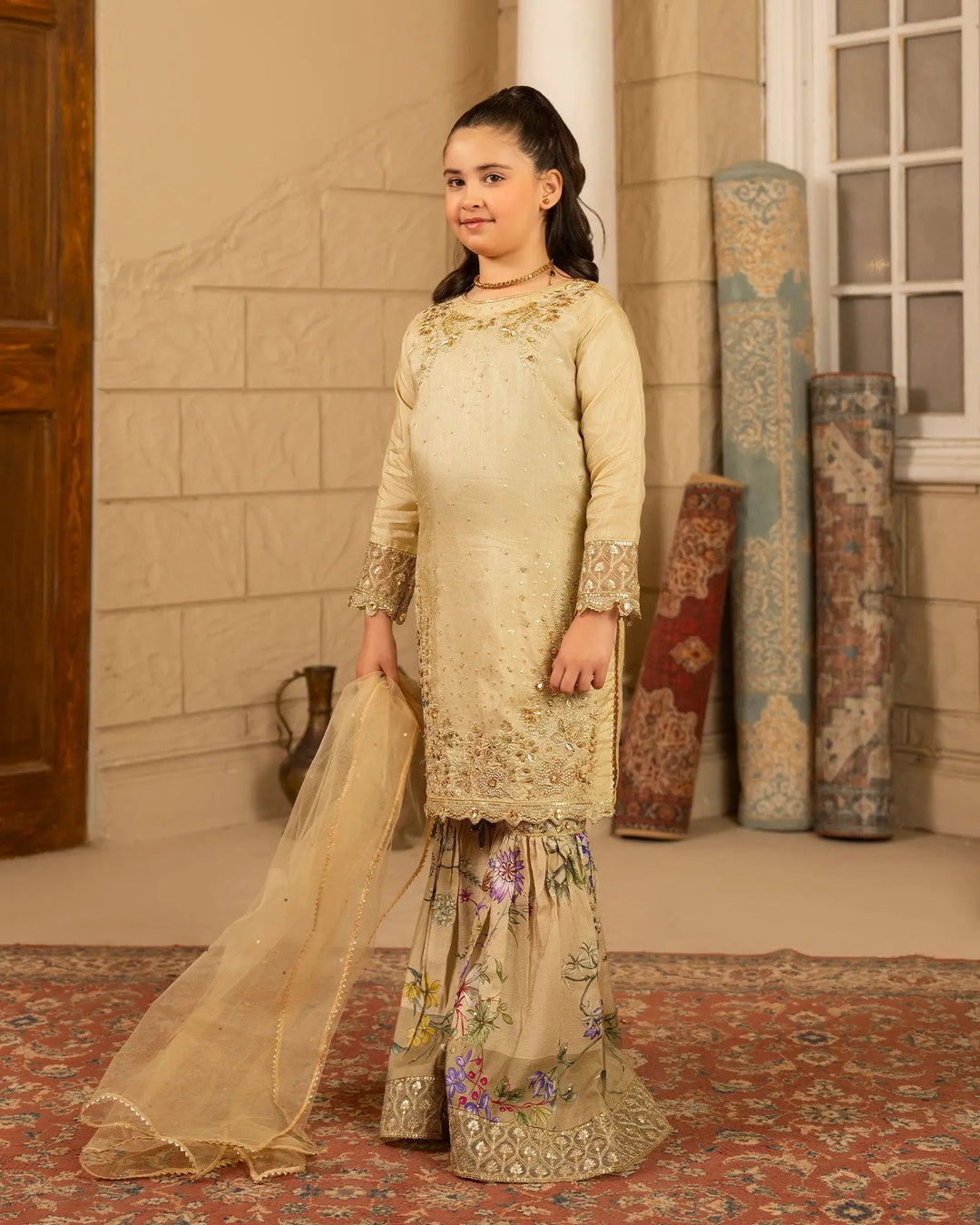 Kids Korean Raw Silk 3PC | 1174 Sha Posh Textile