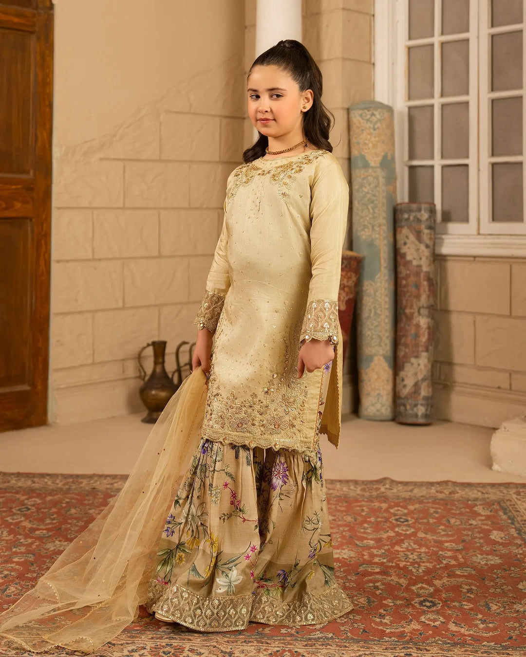 Kids Korean Raw Silk 3PC | 1174 Sha Posh Textile