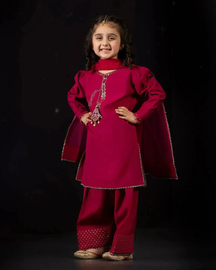 Kids Plain Paper Katan 3PC | 4119 Sha Posh Textile