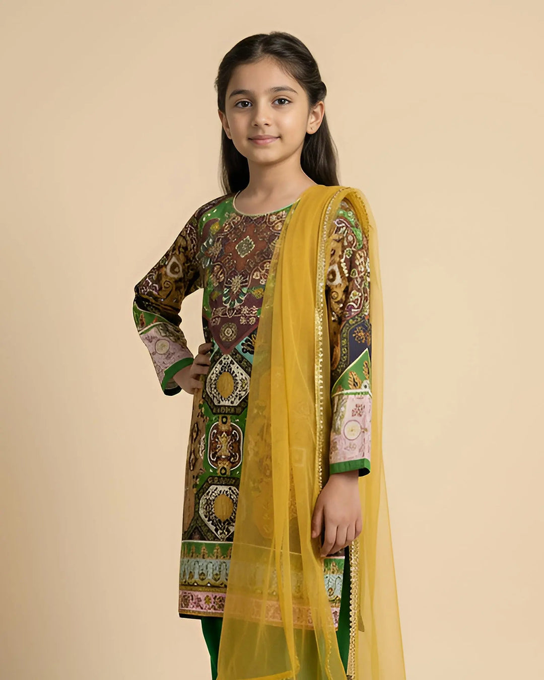 Kids Shine Raw Silk 3PC | 16413 Sha Posh Textile