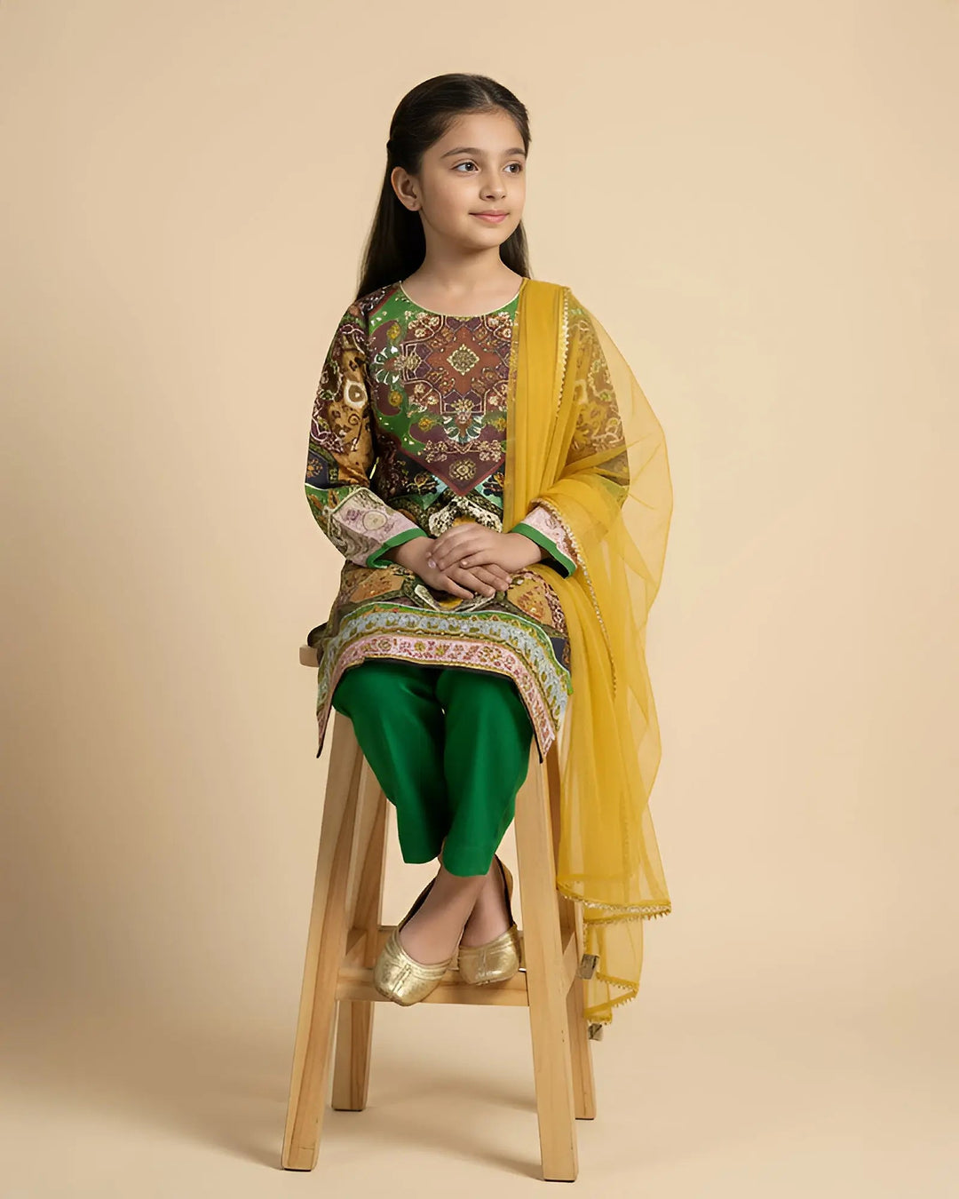 Kids Shine Raw Silk 3PC | 16413 Sha Posh Textile