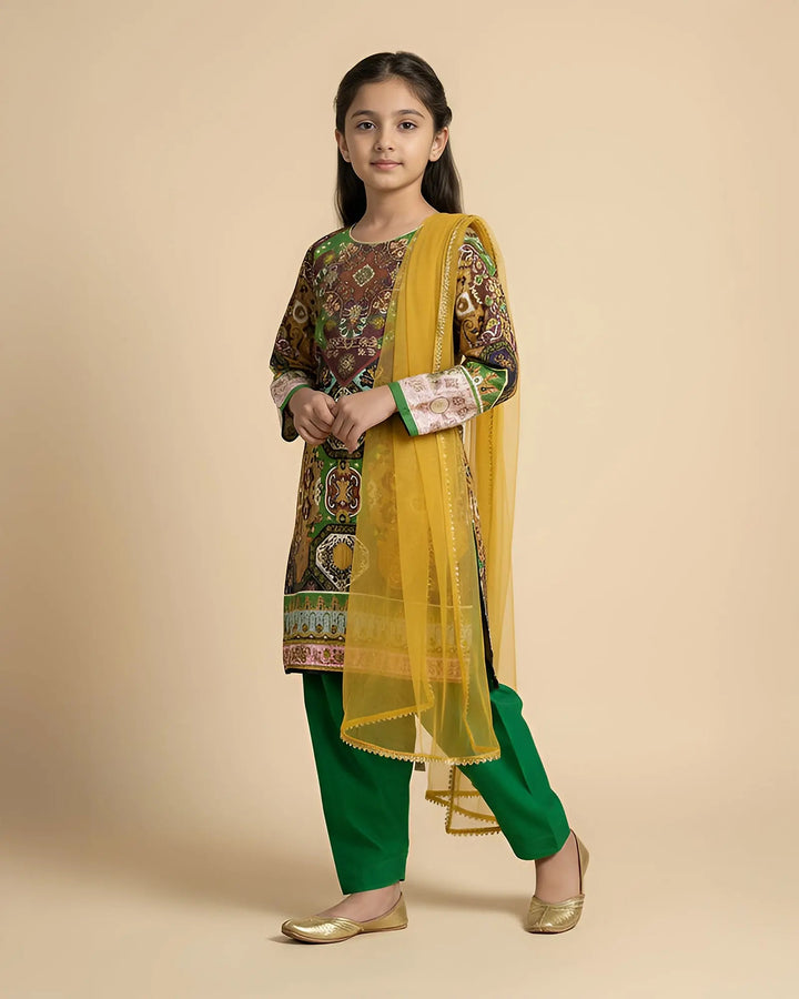 Kids Shine Raw Silk 3PC | 16413 Sha Posh Textile