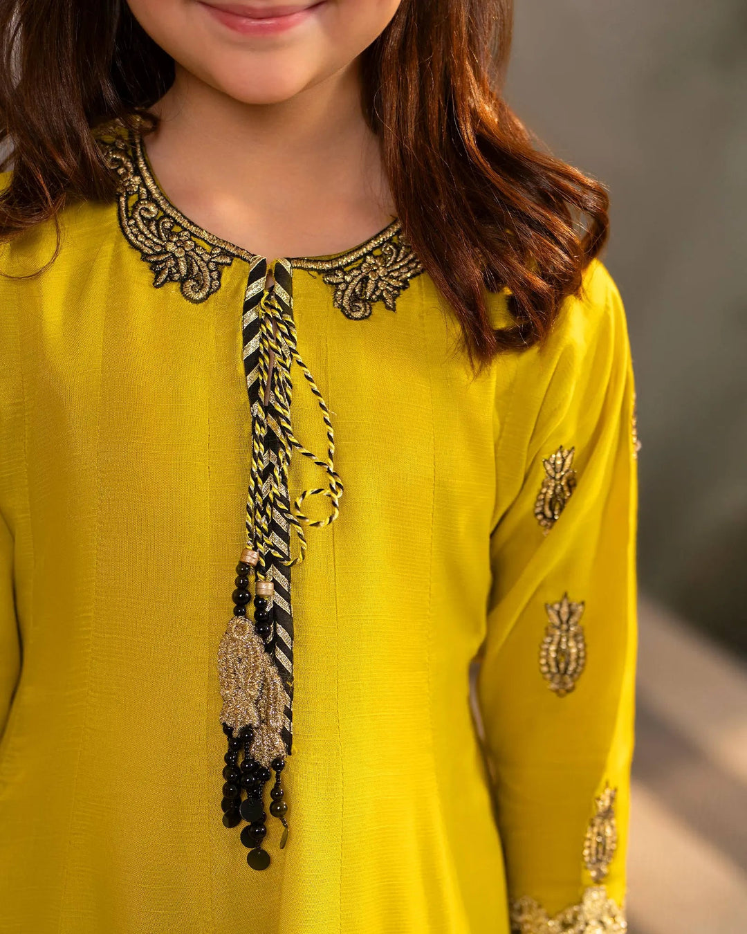 Kids Shine Raw Silk Frock | 9743 Sha Posh Textile
