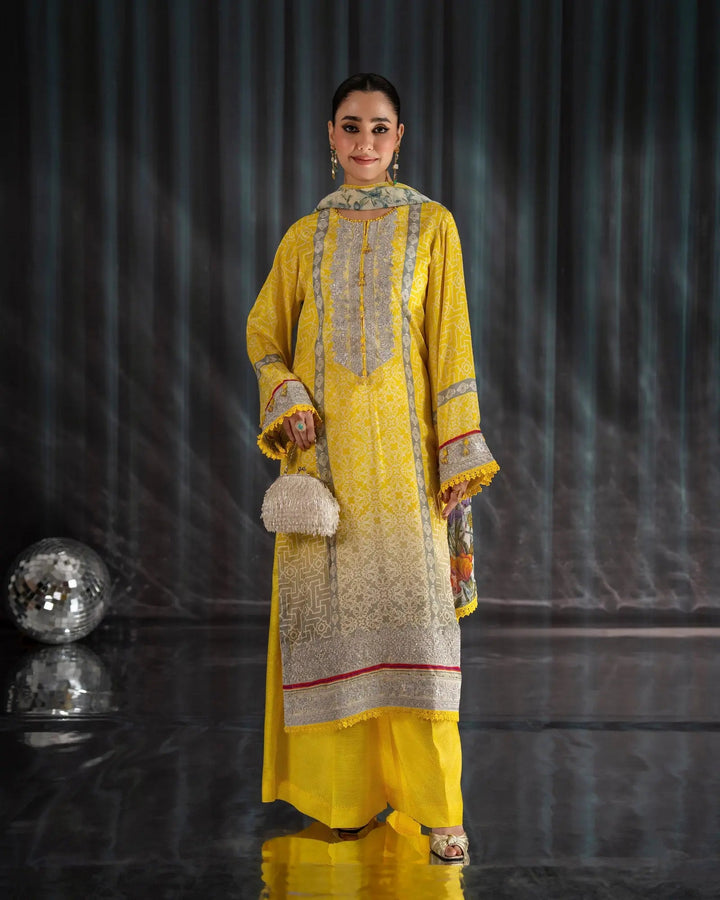 Raw Silk 3PC | 16416 Sha Posh Textile