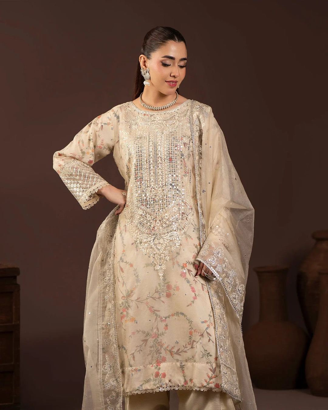 Raw Silk 3PC | 16432 Sha Posh Textile