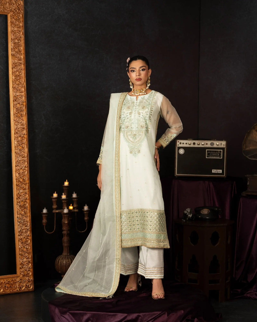 Semi Pure Organza 3PC | 9792 Sha Posh Textile