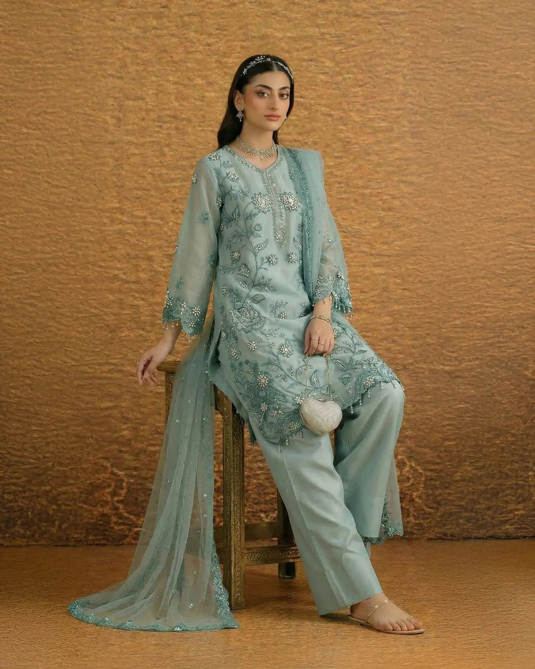 Semi Pure Organza 3PC | 9794 Sha Posh Textile