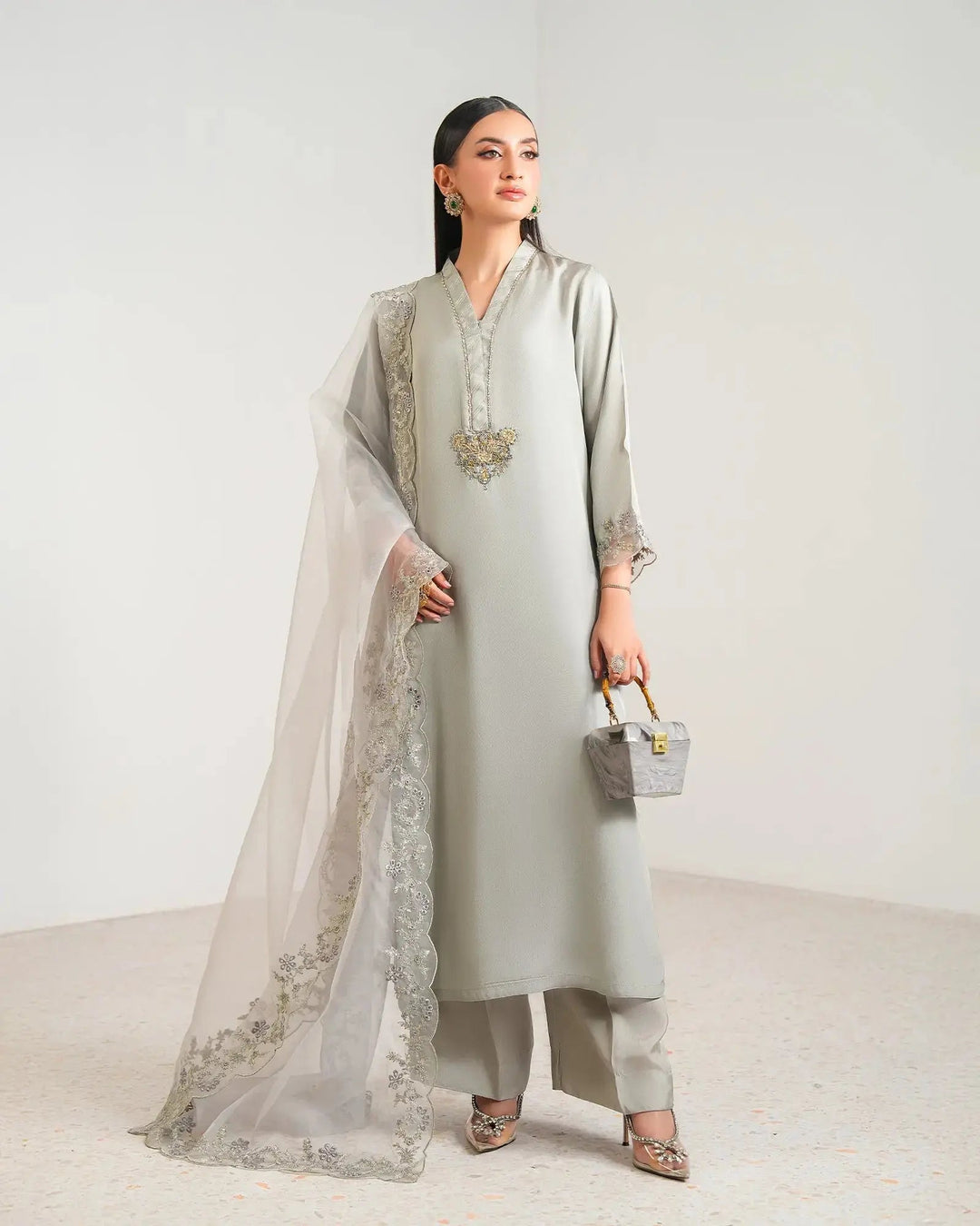 3-Piece Ready-to-Wear Silk Suit |  4090-SJ-SLK Sha Posh Textile