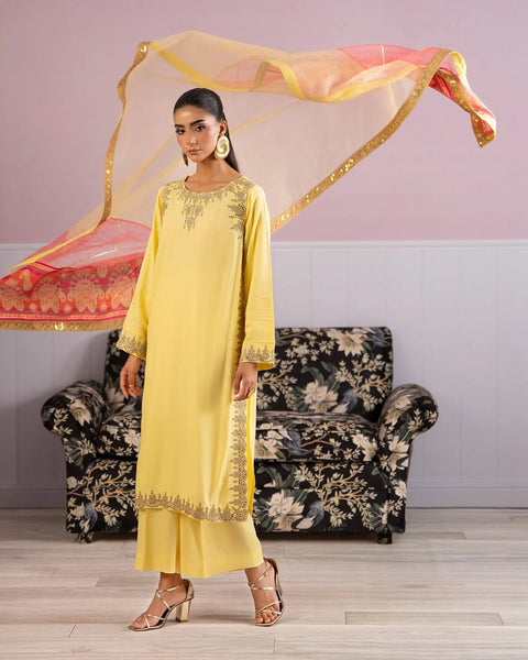 Women Dull Raw Silk 3 Pcs Suit | 2285 Sha Posh Textile