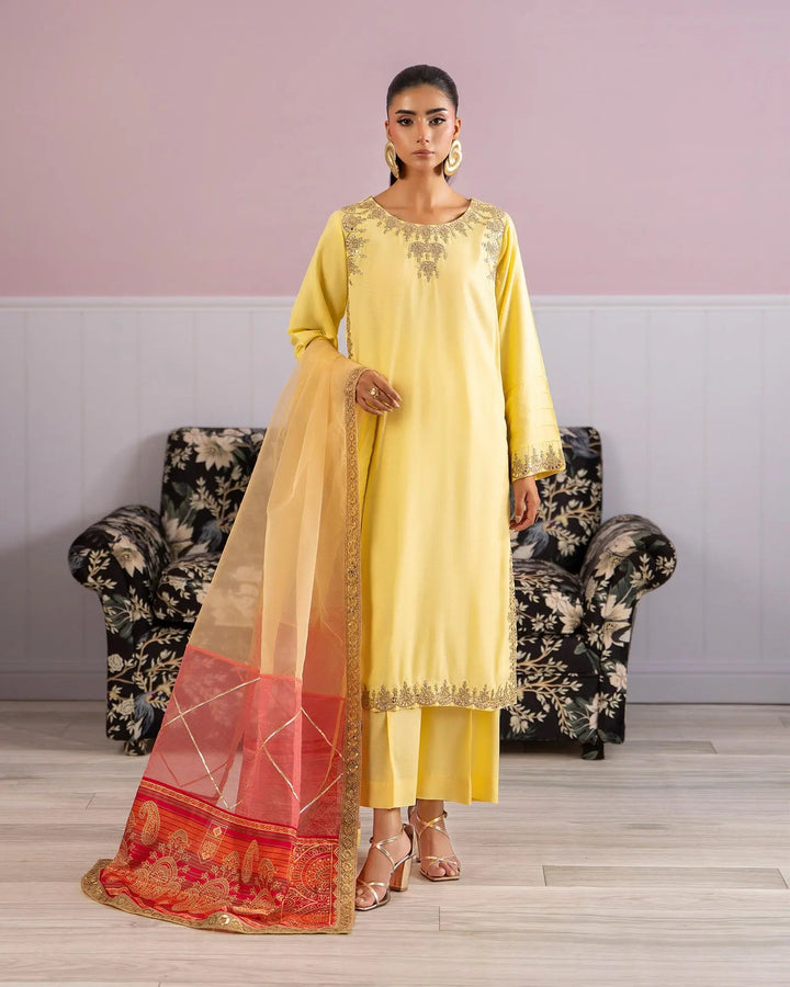 Women Dull Raw Silk 3 Pcs Suit | 2285 Sha Posh Textile