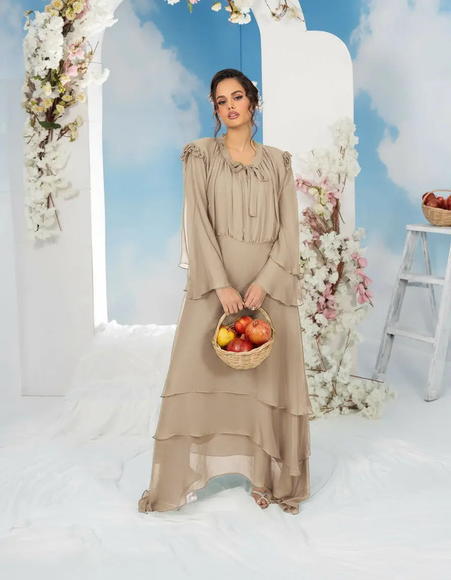 Wrap Waist Frock | 606-TB-CF Sha Posh Textile