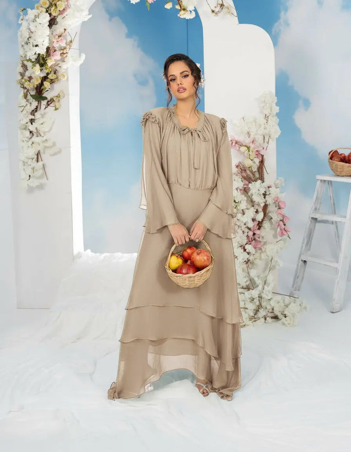 Wrap Waist Frock | 606-TB-CF Sha Posh Textile
